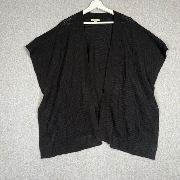 LOFT Sweaters - Loft Women's Size XS/S Black Oversized Fit Knit Sleeveless Cardigan Sweater